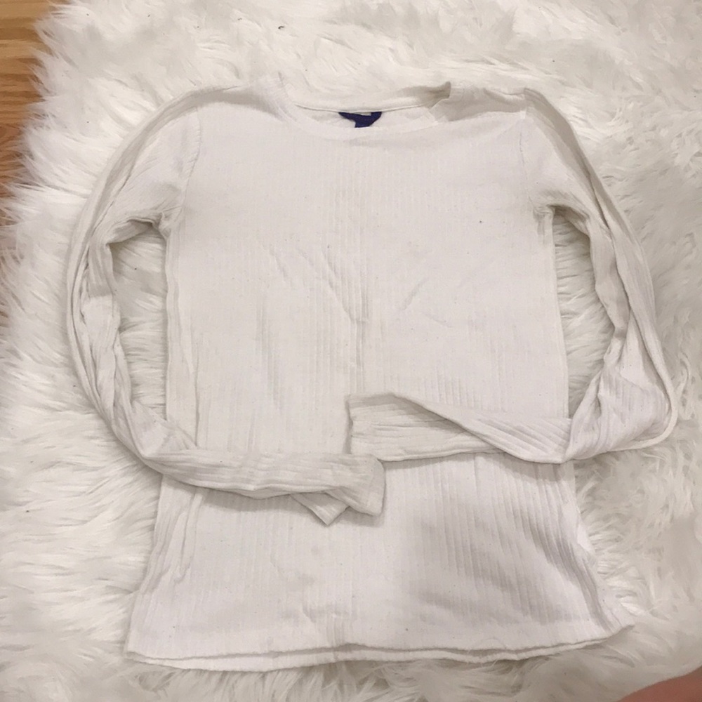 Rubbed long sleeve , form fitting